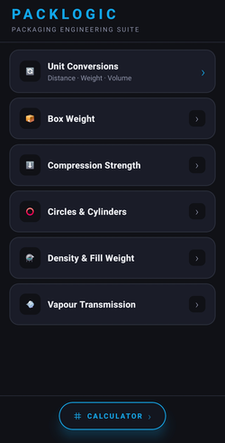 PackLogic - Packaging Engineering Suite for mobile